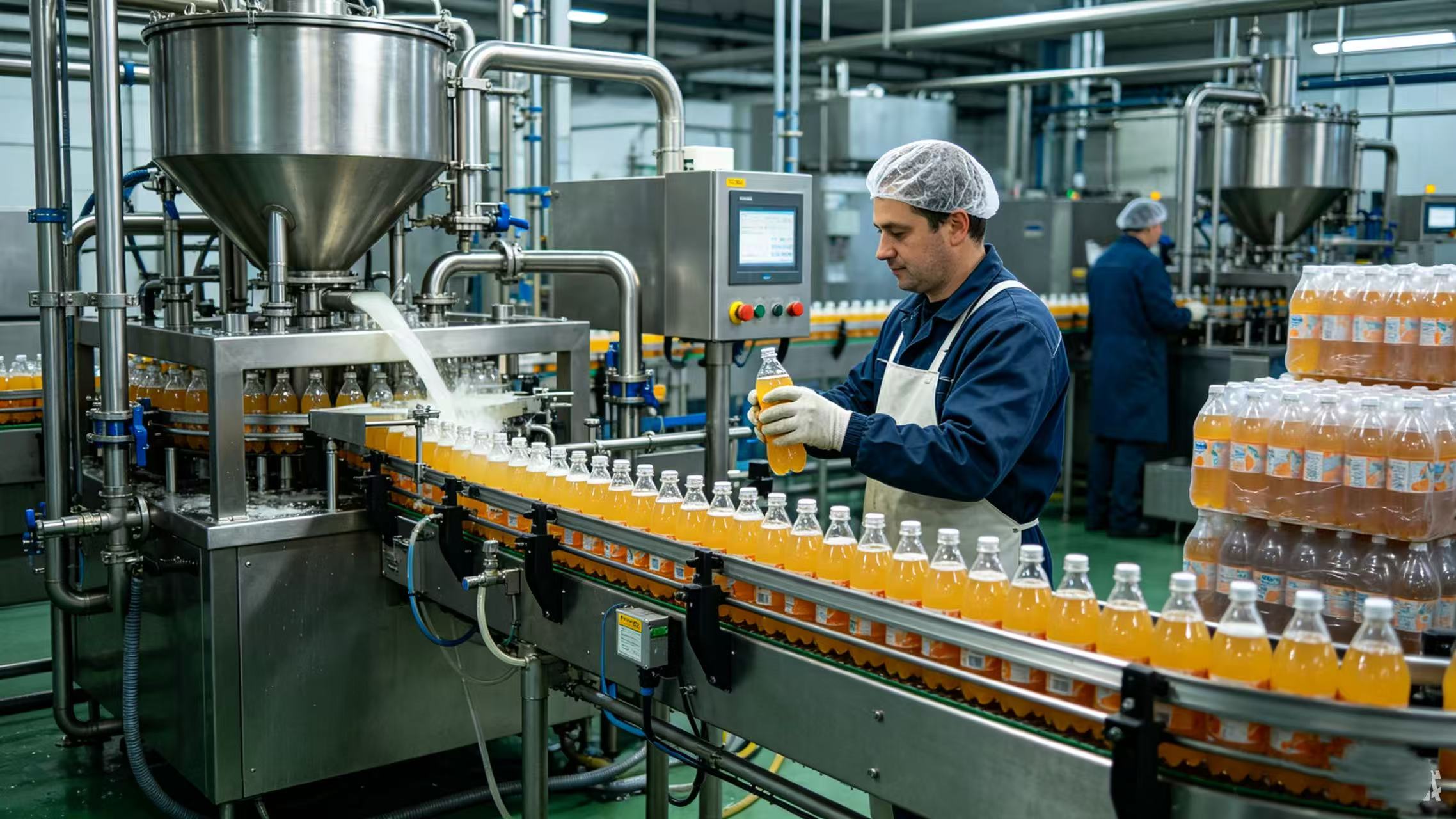 Aplicații, avantaje și standarde ale compresoarelor de aer cu șurub în industria alimentară și a băuturilor.